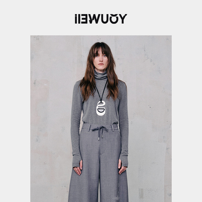 有尾女装刺绣德绒高领打底衫