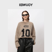 YOUWEI 毛绒上衣Y2123414 针织衫 优惠专属 10号马海毛短款