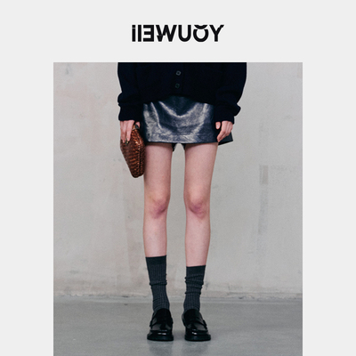 有尾女装甜辣风复古皮质短裙裤