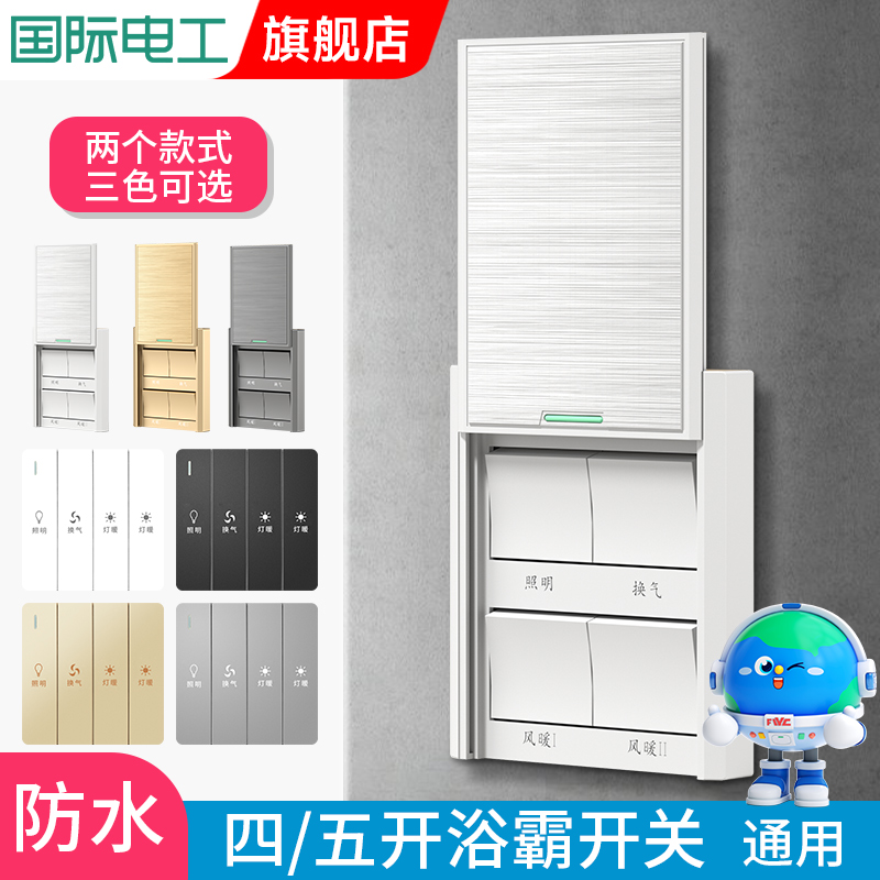 国际电工防水风暖浴霸开关