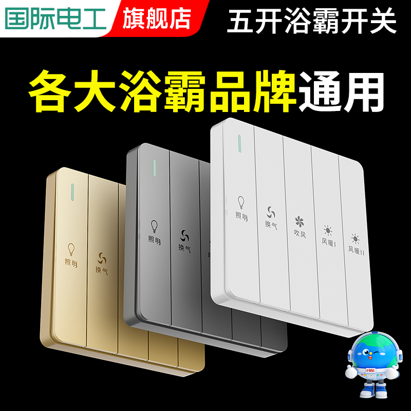 国际电工86型通用浴霸开关