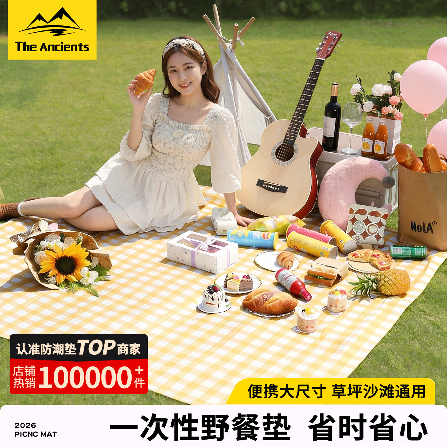 一次性野餐垫防水防潮春游垫子图片