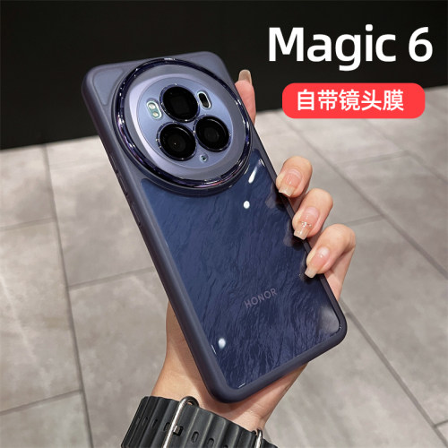 适用magic6透明自带镜头膜手机壳