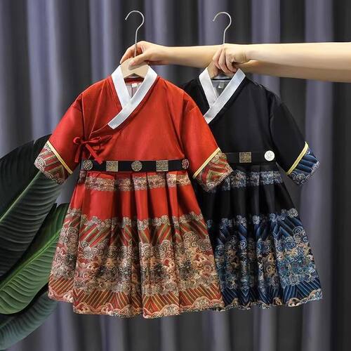 儿童汉服男童春秋明制古装演出服宝宝中国武侠侠客锦衣卫唐装飞鱼