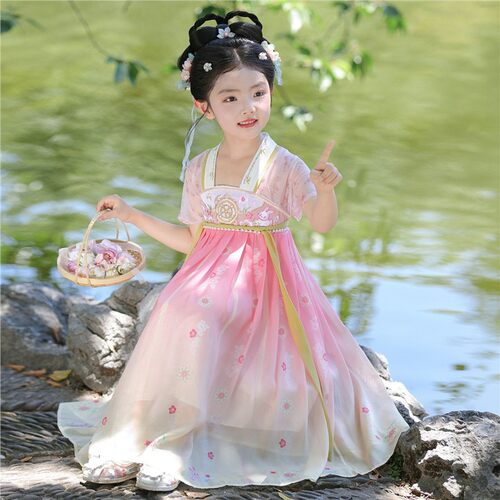汉服女童夏款古风超仙连衣裙2025新款儿童高端国风古装女孩公主裙