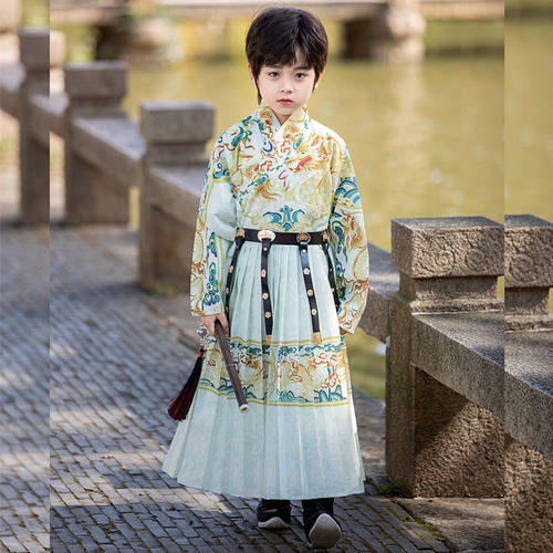 儿童汉服2025新款男童飞鱼服锦衣卫古装侠客四大名铺明制演出服装