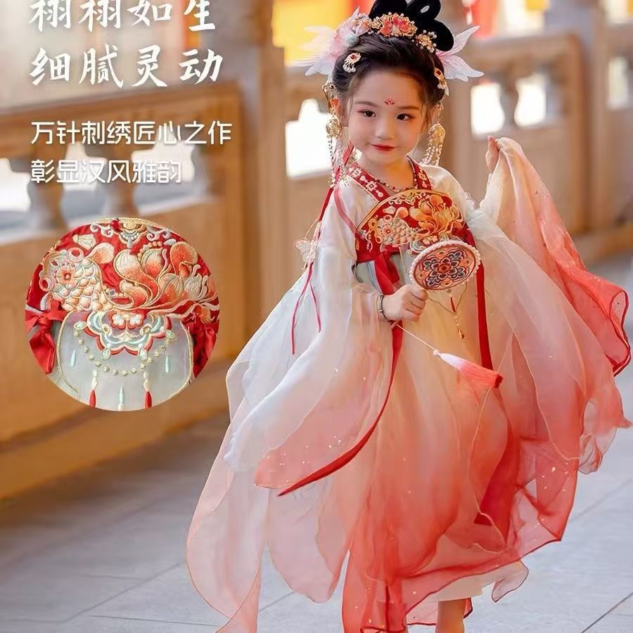 汉服女童春夏款古装超仙连衣裙