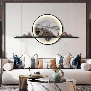 客厅背景灯墙饰创意家居墙面挂件禅意装 新中式 饰品餐厅墙壁挂饰灯