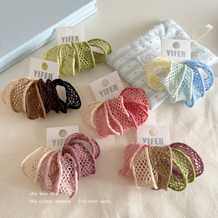 高弹力无接缝镂空加宽头绳发圈甜美皮筋女扎头发绳儿童耐用皮套