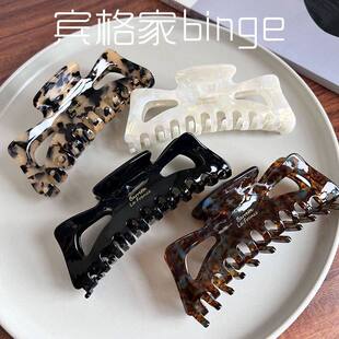 韩国france超大号及腰发夹大发量多醋酸抓夹发夹女后脑勺鲨鱼夹子