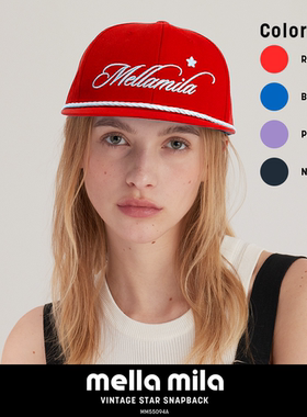 Mellamila韩国正品帽子女士款鸭舌帽夏季户外街头复古平檐棒球帽
