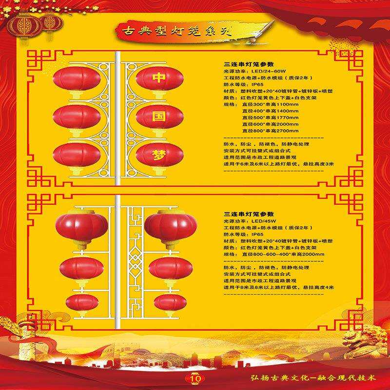 LED节日大红南瓜灯户外喜庆led景观灯广告灯塑料灯笼节日路灯