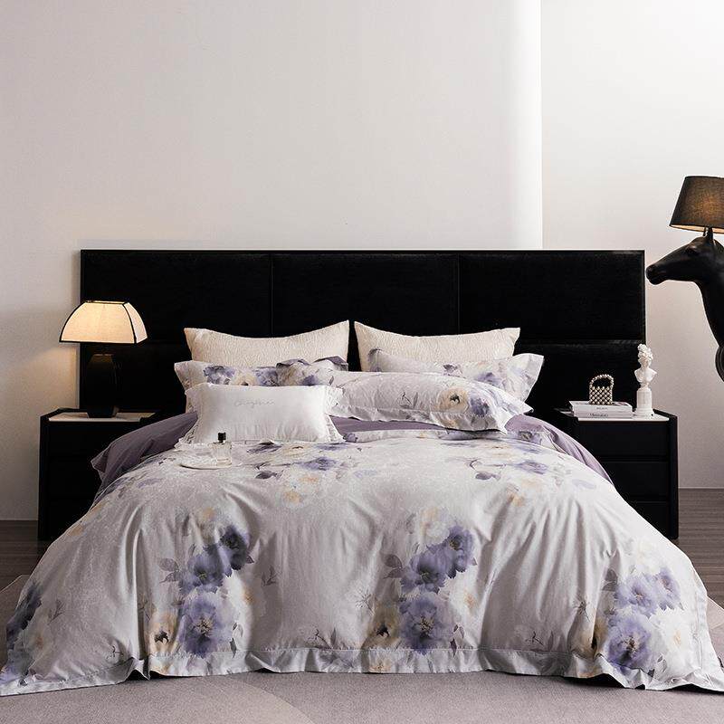 美式花卉丨高档80支长绒棉四件套全棉色织提花印花四季款埋绳工艺