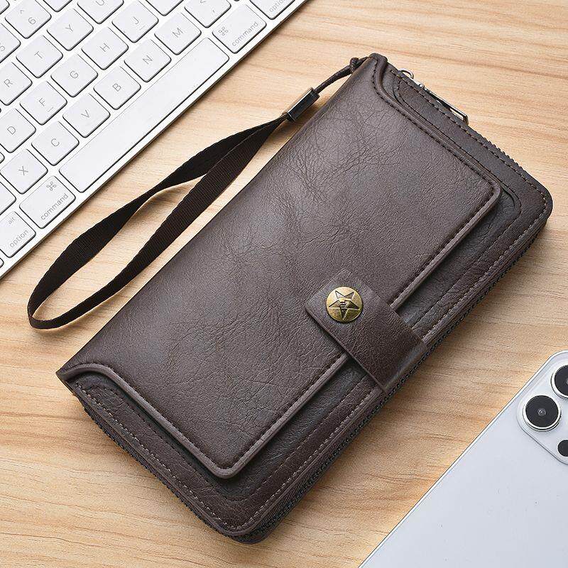 钱包男士实用型钱包男长款手包男手拿包男皮夹子钱包男款皮包男式