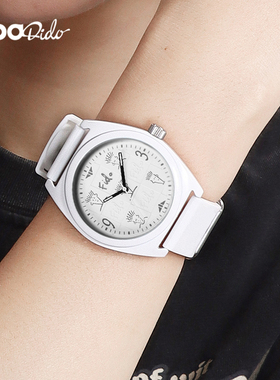 FidoDido菲都狄都手表防水轻奢带夜光运动腕表日本进口机芯青年表