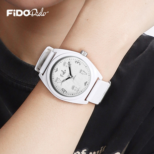 FidoDido菲都狄都手表防水轻奢带夜光运动腕表日本进口机芯青年表