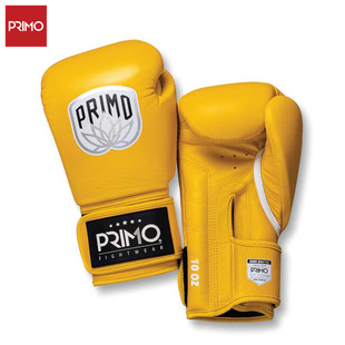 Primo泰拳手套小牛皮拳击手套格斗拳套 少林黄