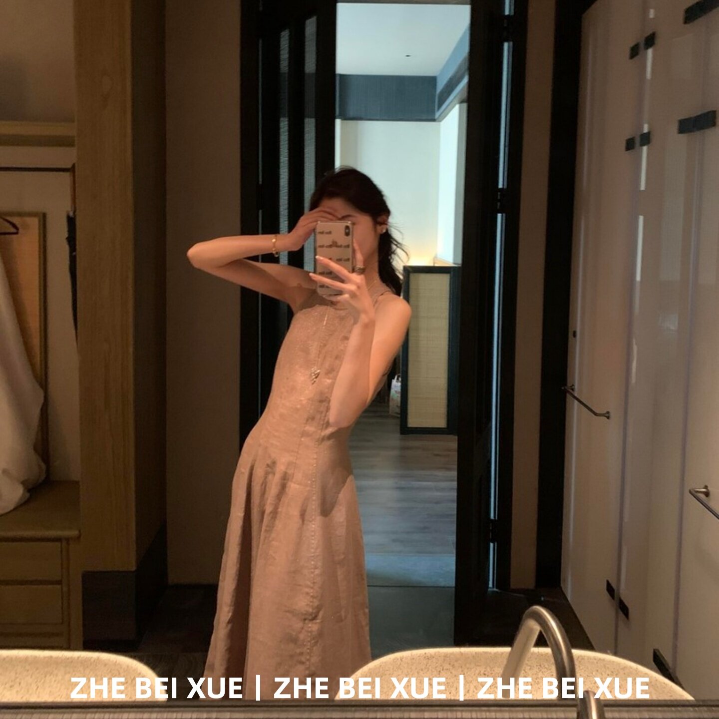 2026早春新款韩系温柔风减龄洋气女神范粉色连衣裙优雅风高腰长裙