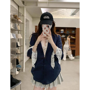 新款 夏季 长袖 衬衫 夏装 半身裙子冷淡风盐系穿搭套装 搭配一整套女装