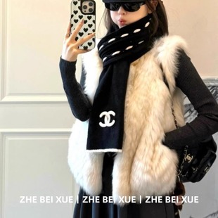 套装女千金风毛绒马甲修身针织衫高级感半身裙独特漂亮冬装一整套