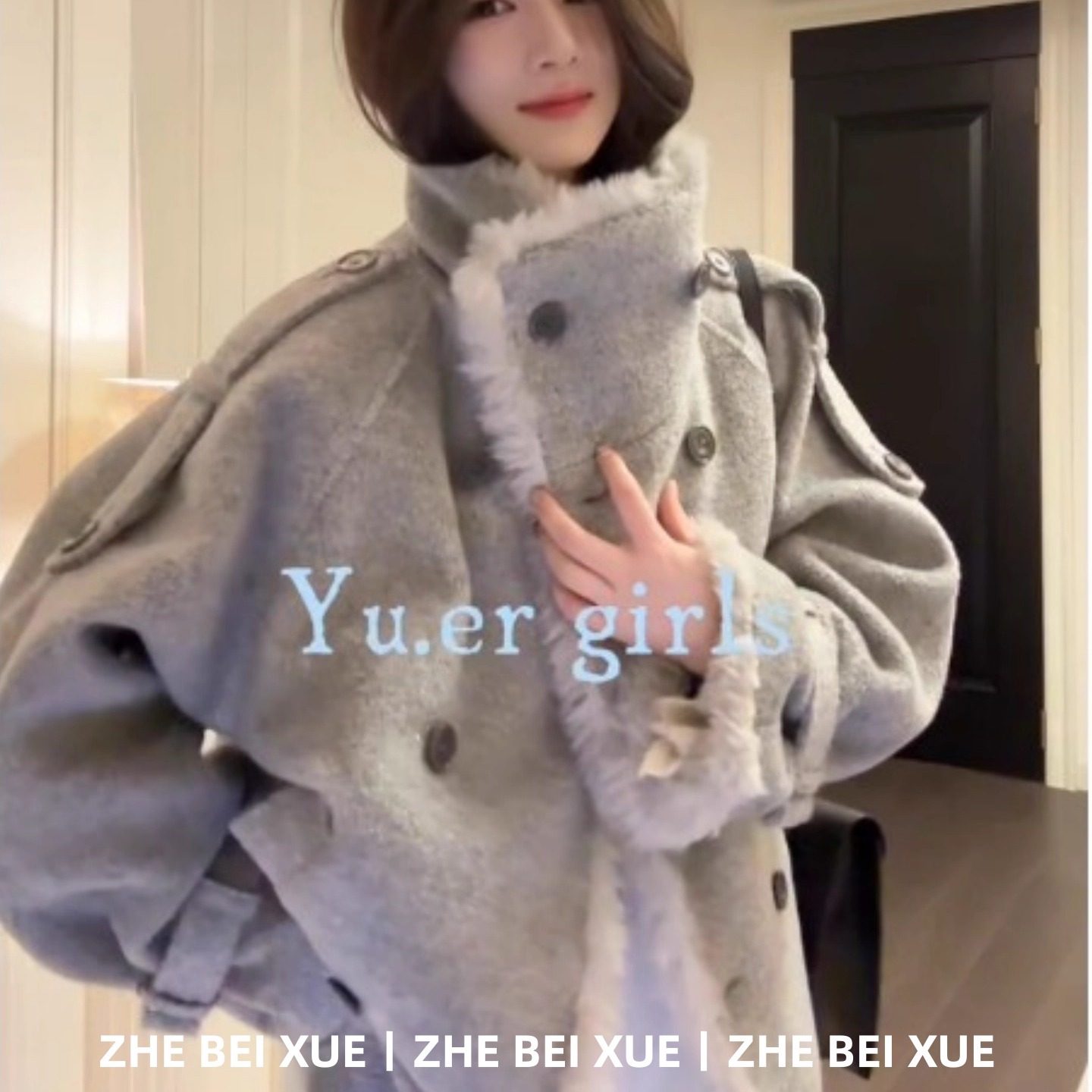 【赠送运费险】长袖毛领加厚棉服