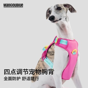 猫狗蓝新品狗狗胸背带舒适运动工字背心式轻量宠物大中型犬防爆冲