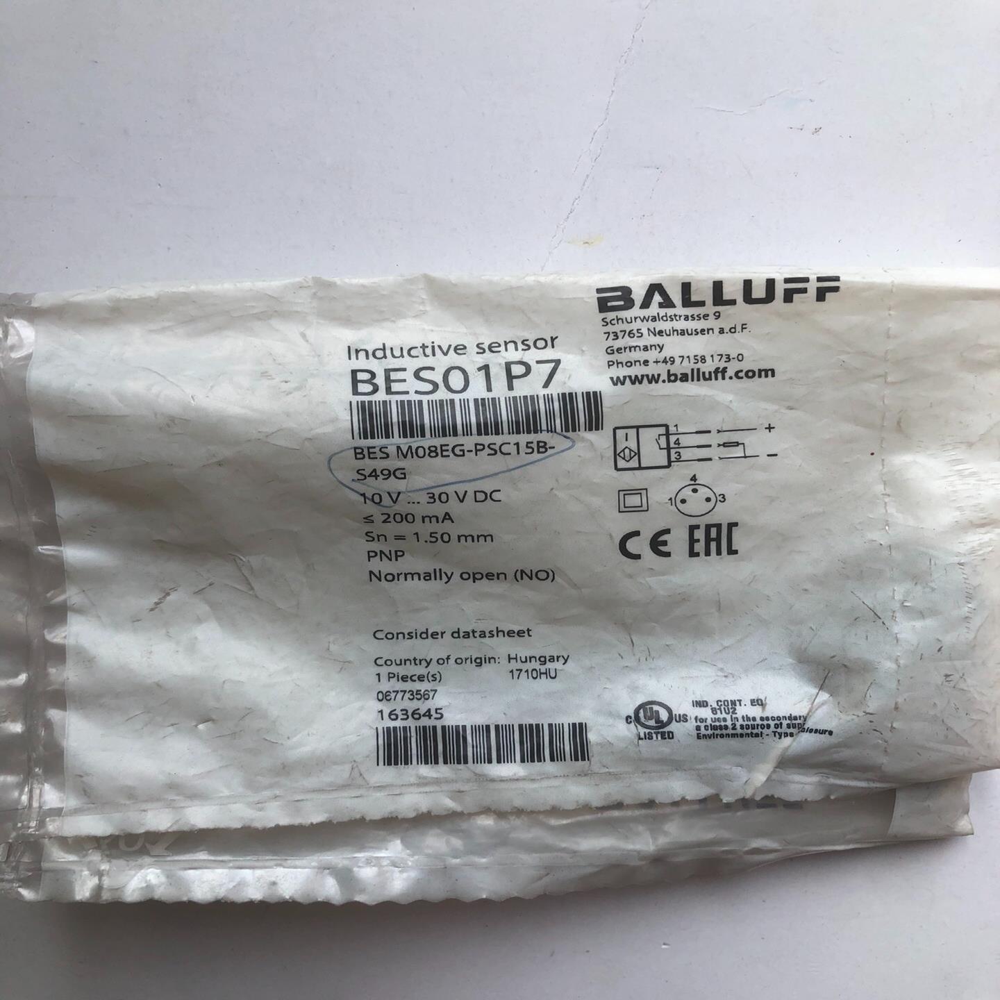 BALLUFF全新原装BES01P7巴鲁夫电感式传感器BES