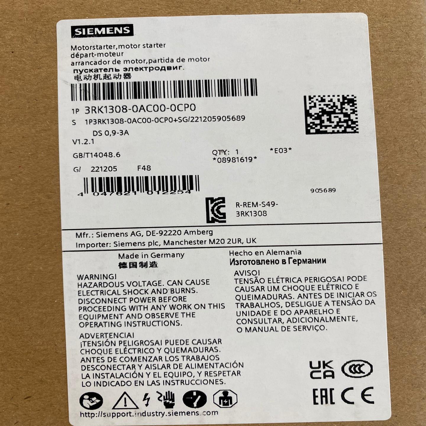 （设备配件）3RK1308-0AC00-0CP0西门子ET200SP电机