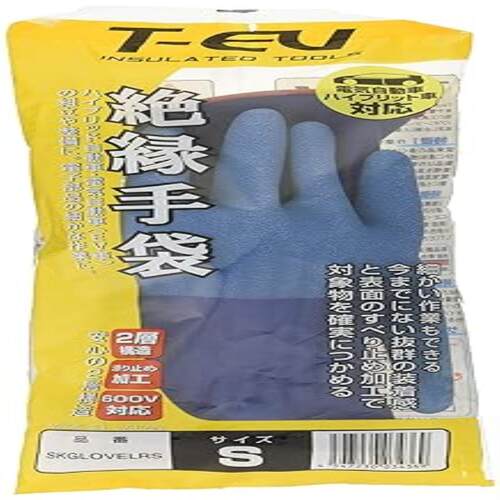 Tech-EV 2重被膜 SKGLOVELR-S/M/L 蓝色绝缘作业手套 S/M/L号