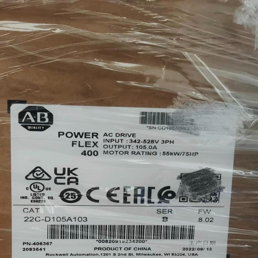 罗克韦尔AB400变频器45KW/55KW/22C-D105