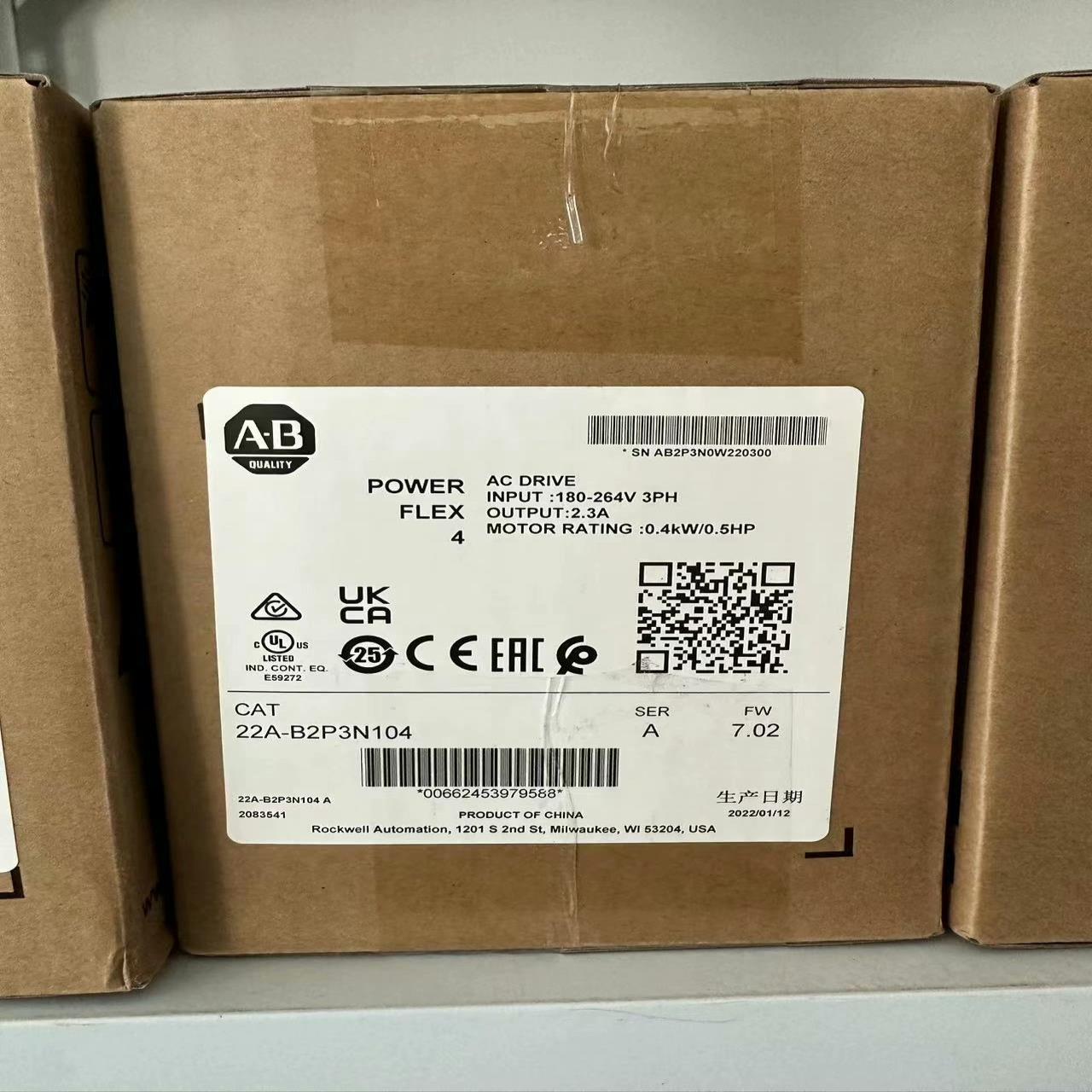 AB罗克韦尔变频器22A-B2P3N104全新原装正品现货，
