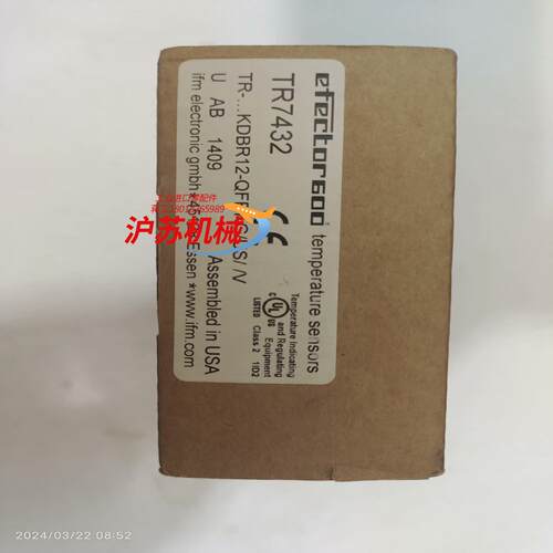 IFM易福门TR7432温度传器，全新现货，外盒有点脏，