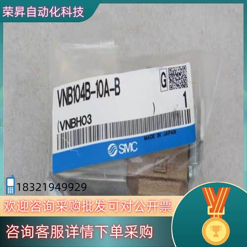 现货全新SMC电磁阀VNB104B-10A-B