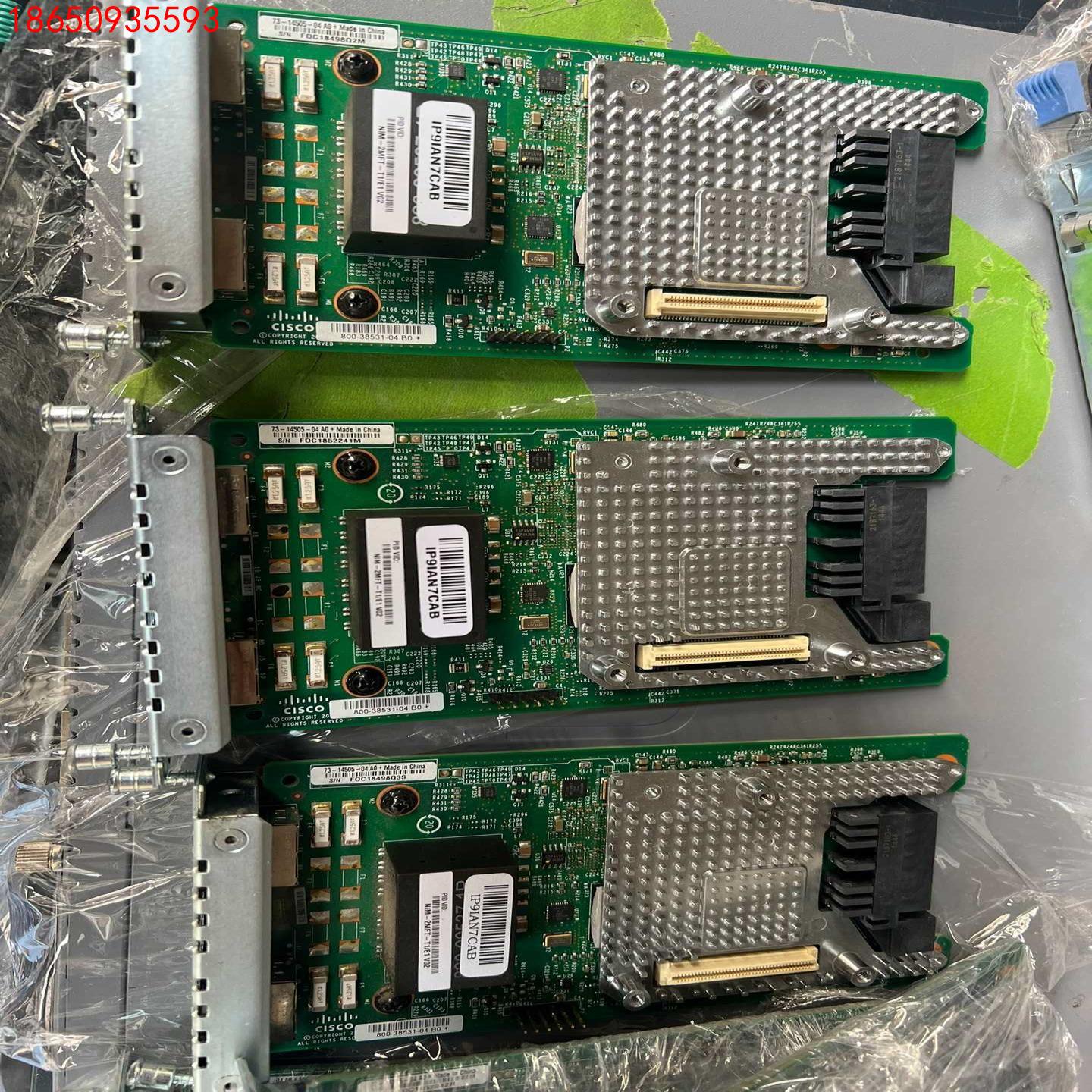 思科 NIM-2MFT-T1/E1 模块拆机的原装 图片均为