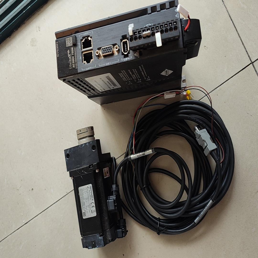 [德峰]汇川750w总线伺服驱动器带400w电机含线一整套，送电池，