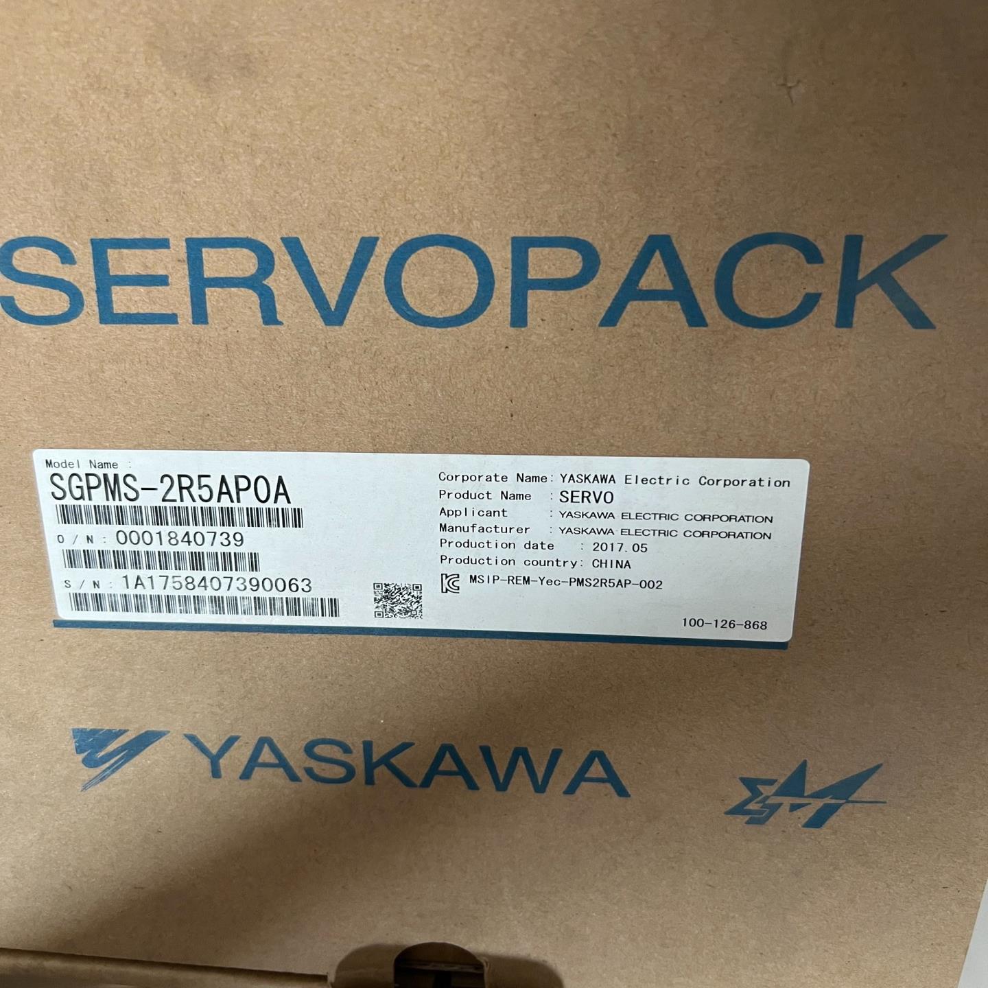 全新原装安川伺服驱动器SGPMS-2R5AP0A