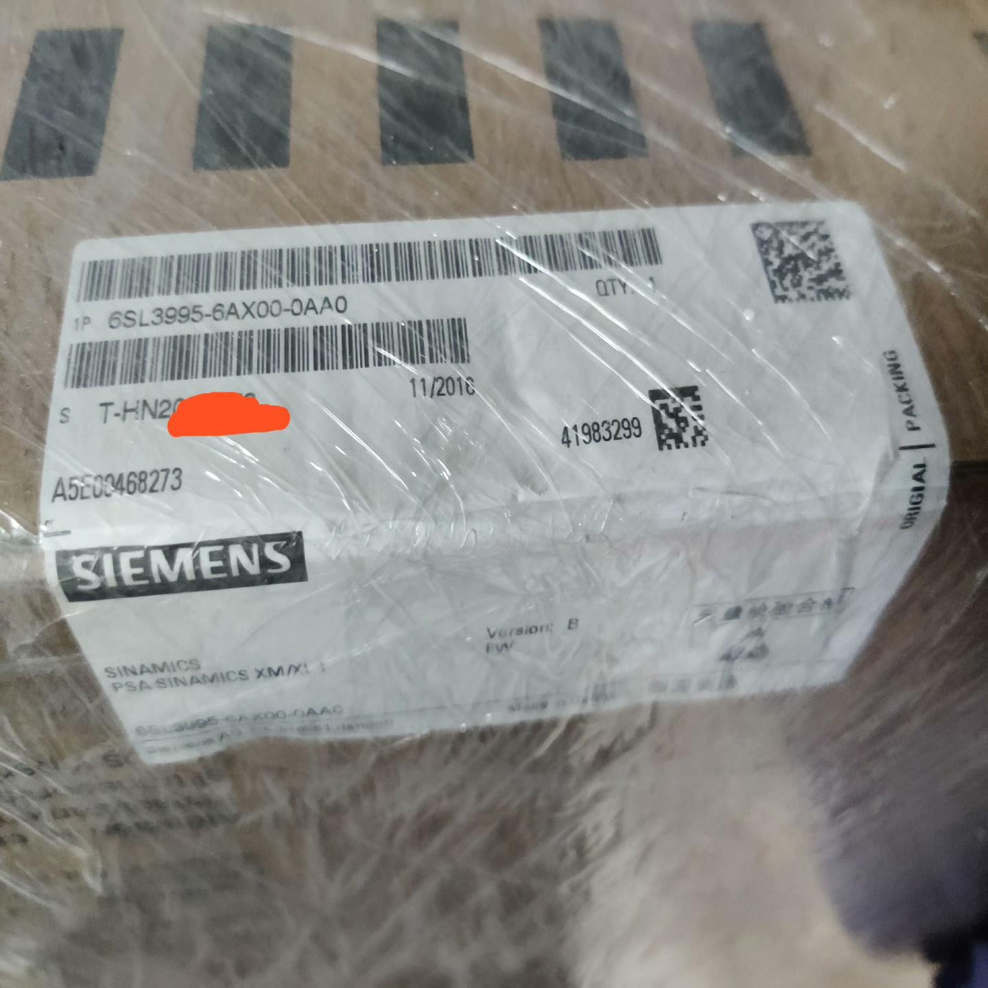 [德峰]6SL3995-6AX00-0AA0  2016年