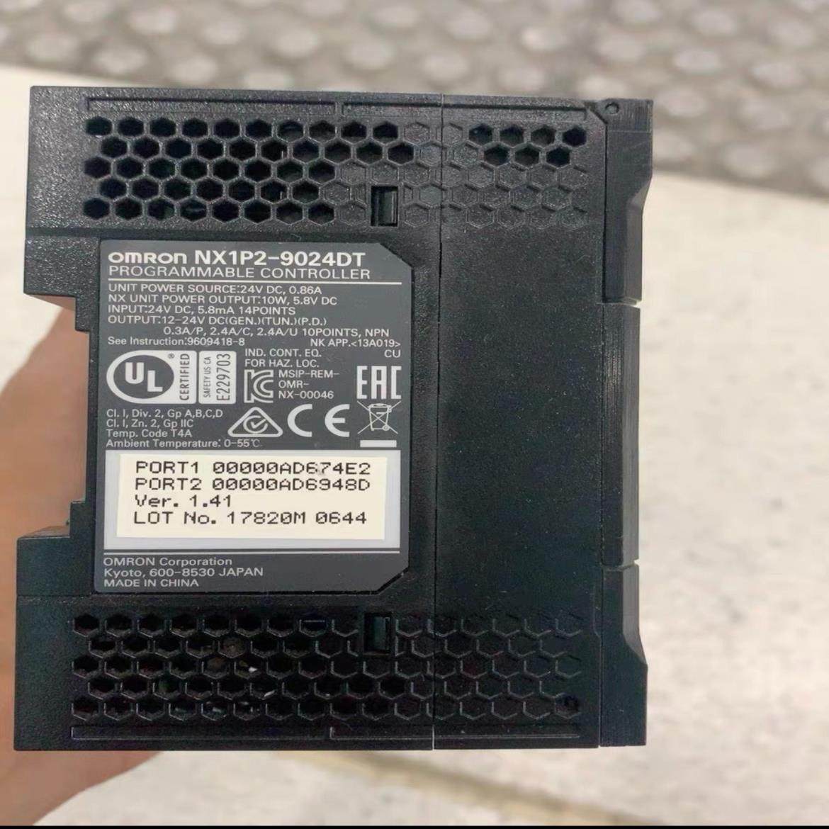 （设备配件）OMRON实物图 NX1P2DT 模块AD2608-9024