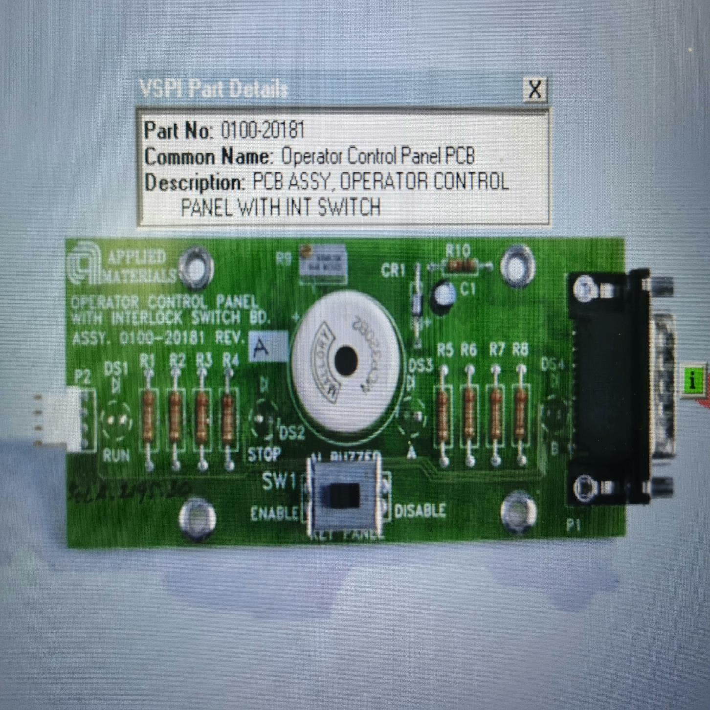 （设备配件）AMAT 0100-20181 Operator contr