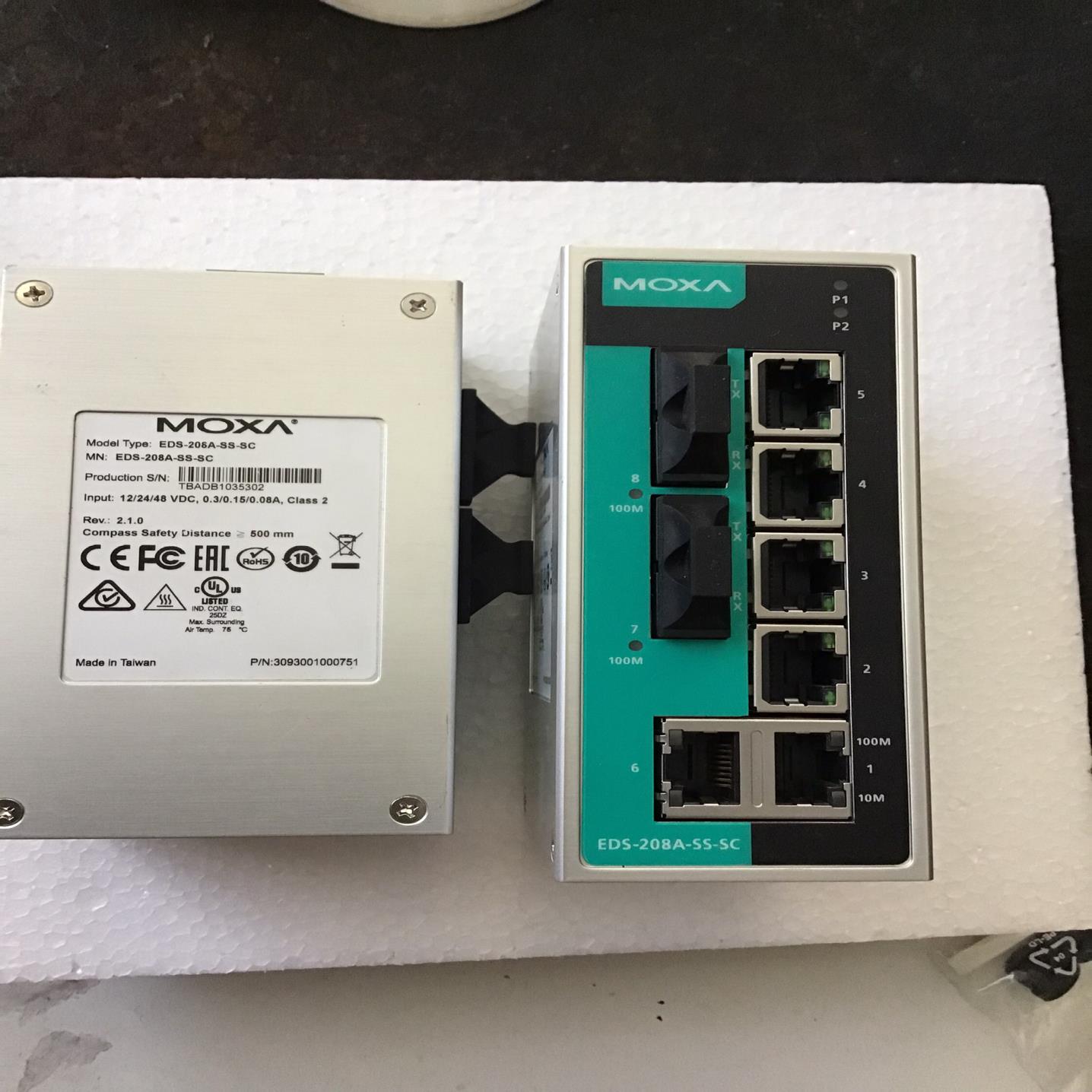 摩莎MOXA 交换机 EDS-208A-MM-SC 原装正品