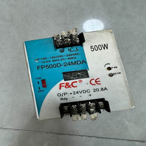 （设备配件）F&C嘉准 导轨电源  FP500D-24MDA  刚刚拆机