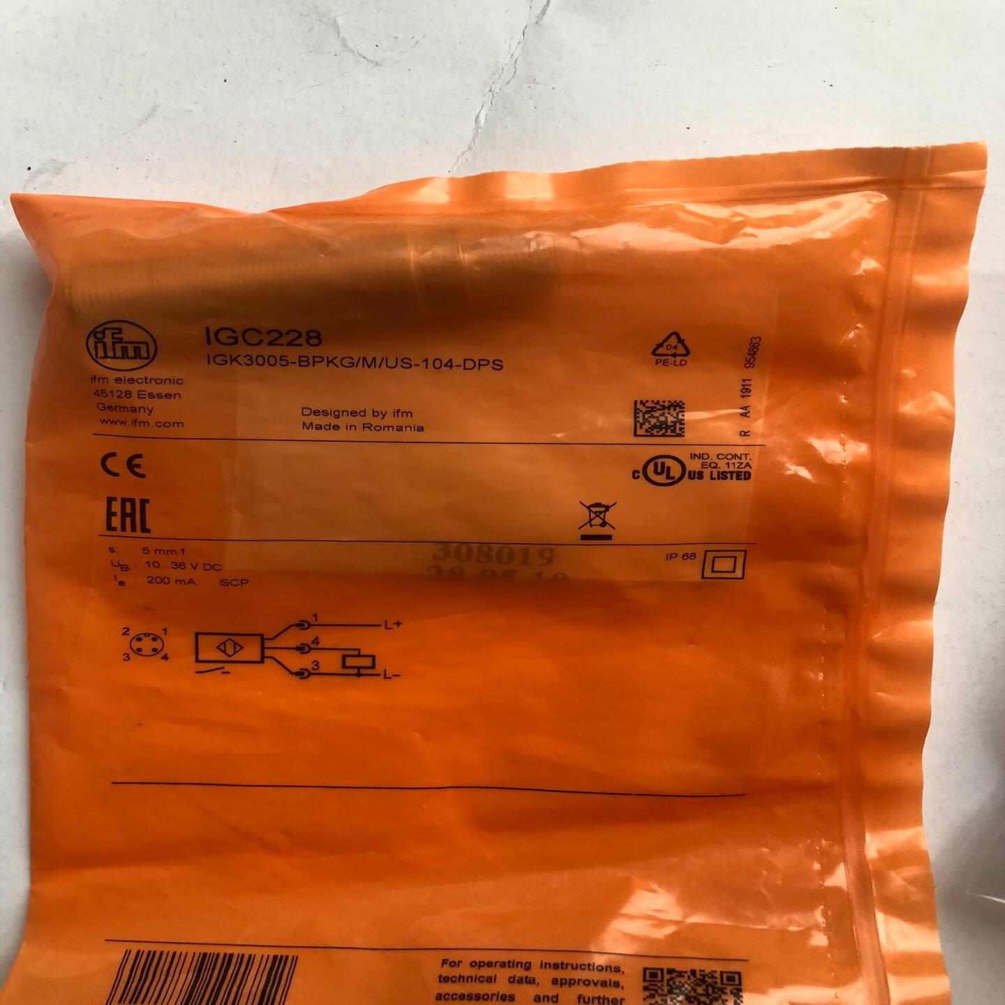 IFM易福门传感器IGC228余货