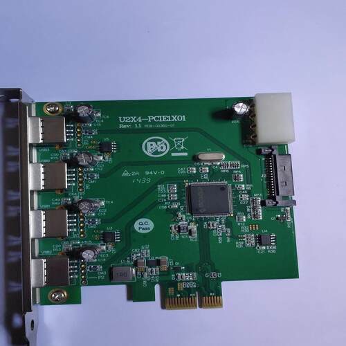 （设备配件）U2X4-PCIE1X01 PCIE转4口USB卡 USB扩