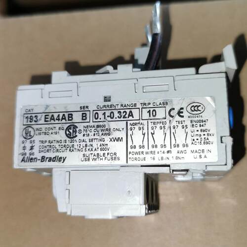 193-EA4AB 193-EA4CB AB热过载保护继电器