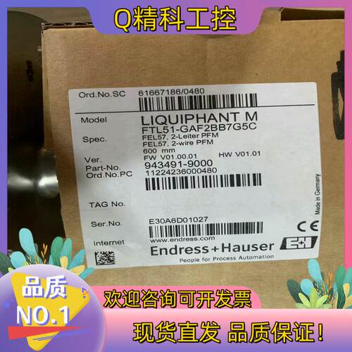 现货E+H恩德斯豪斯FTL51 FTL51-GAF2BB7G5C