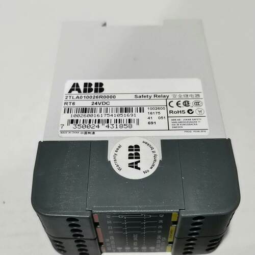 （设备配件）ABB安全继电器 RT6 24VDC，2TLA010026R