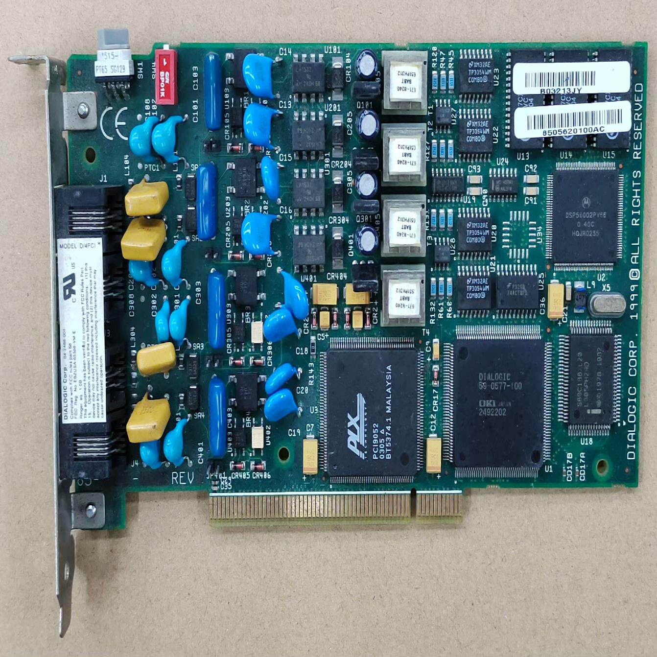 DIALOGIC4线模拟语音传真卡，D/4PCI 83-05