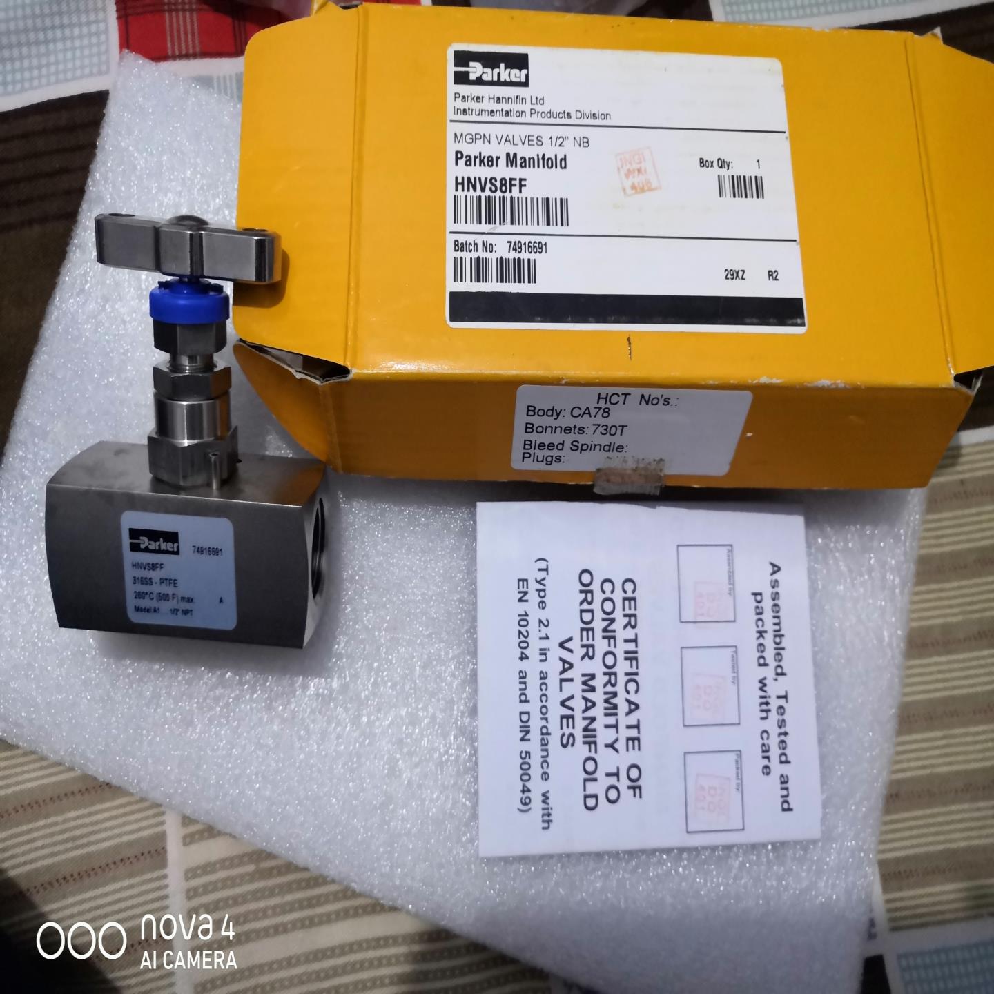 HNVS8FF 316SS-PTFE 派克Paker规格1/