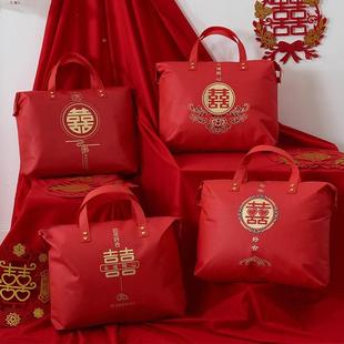 装红包结婚专用手提包喜字袋布袋红色帆布包包收彩礼礼金婚礼喜包