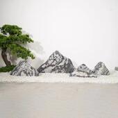 雪浪石原石切片景观石枯山水造景假山石别墅庭院室内园林户外造景